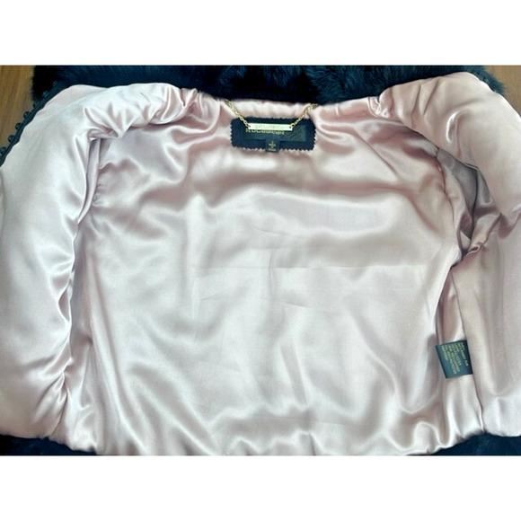 RARE Vintage Y2K Rocawear Rabbit Fur Jacket Coat Authentic Small Rhinestone Zip - Picture 12 of 16